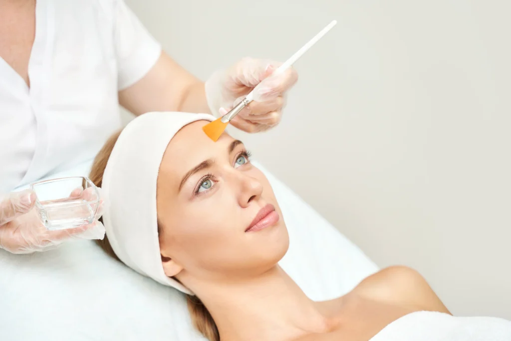 A female receiving Chemical Peels in Salado, TX at Parlour at the Village